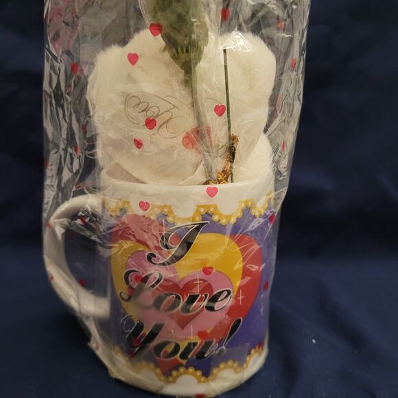 Romantic "I Love You" Coffee Cup with Teddy Bear & Rose - Picture 5 of 8